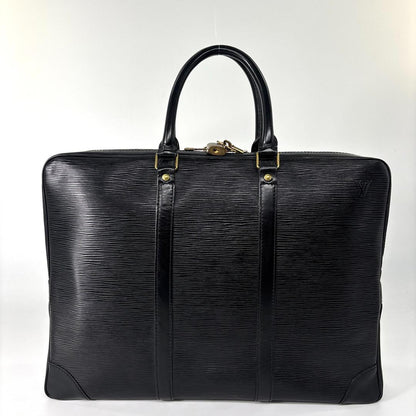 Louis Vuitton Epi Porte Documents Pdv Black Business Bag