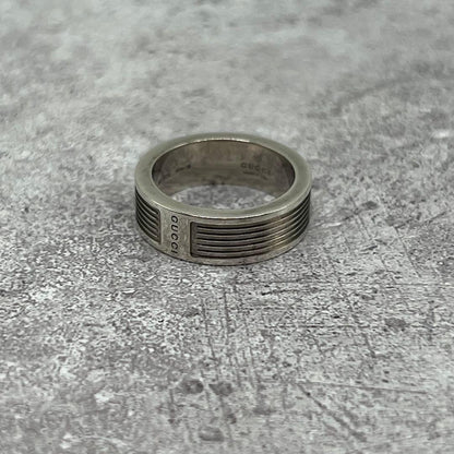 Gucci Stripe Ring Silver