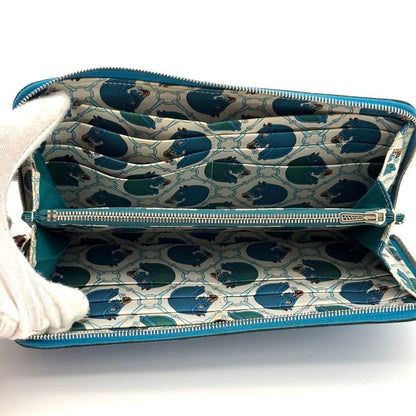 Hermes Wallet Azap Long Silk'in Blue Veau Epsom — view 7