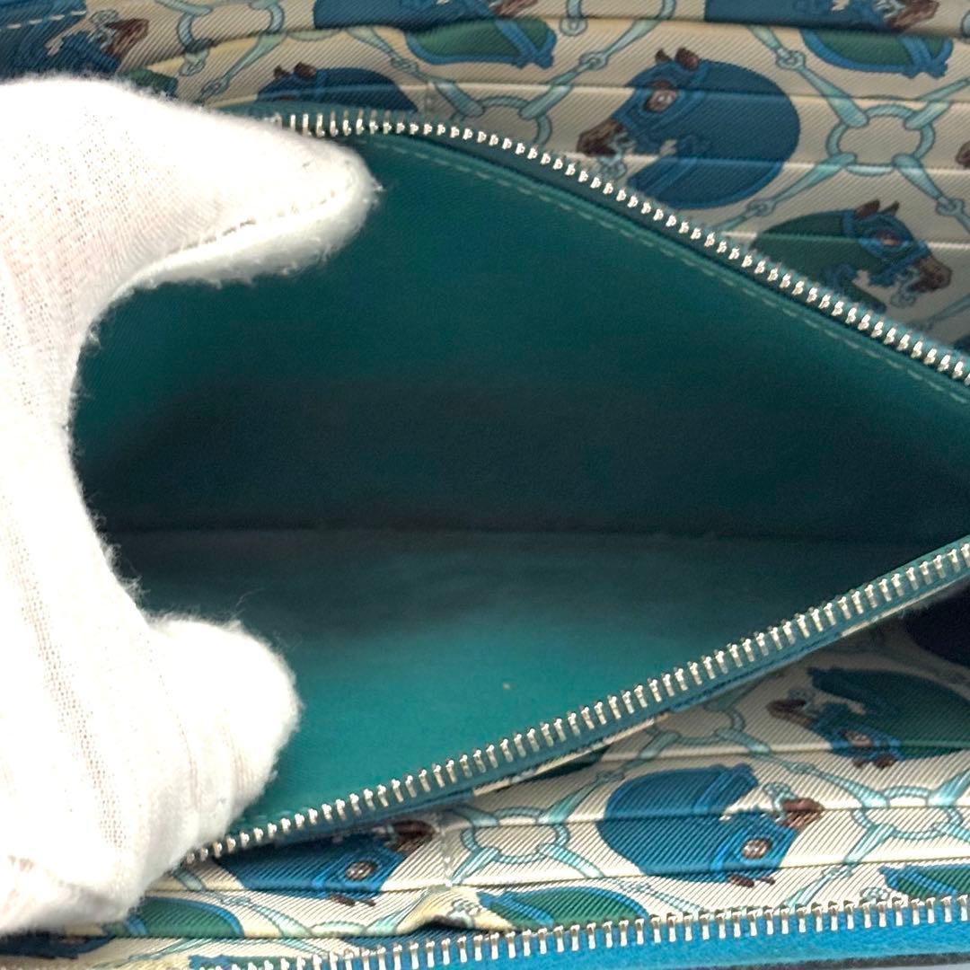 Hermes Wallet Azap Long Silk'in Blue Veau Epsom — view 8