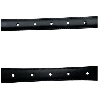 Celine Leather Triomphe Buckle Belt Gold Black — view 7