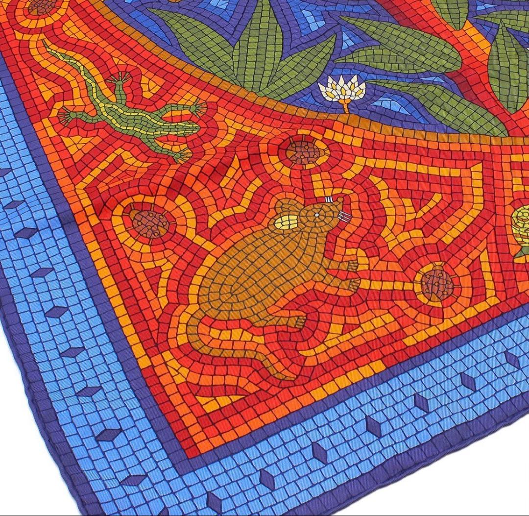 Hermes Carre 90 Scarf CAVE Felem Beware Of Cats