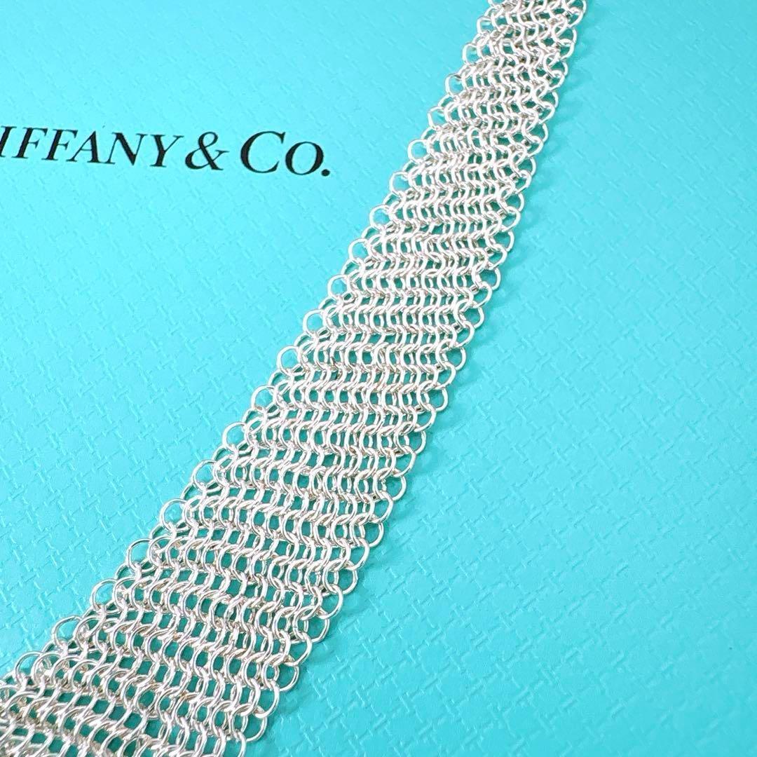 Close To Tiffany & Co Mesh Scarf Necklace In 925 Silver