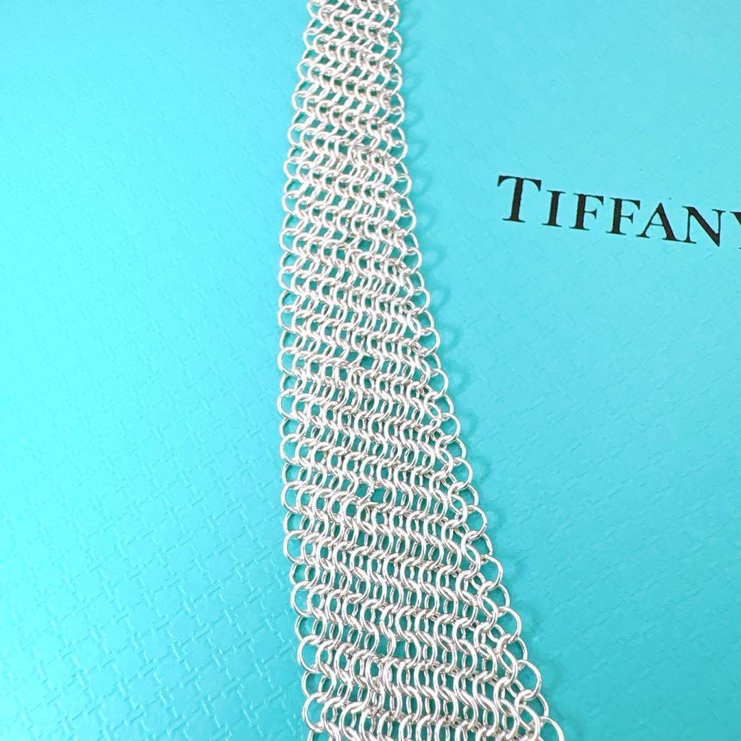 Close To Tiffany & Co Mesh Scarf Necklace In 925 Silver