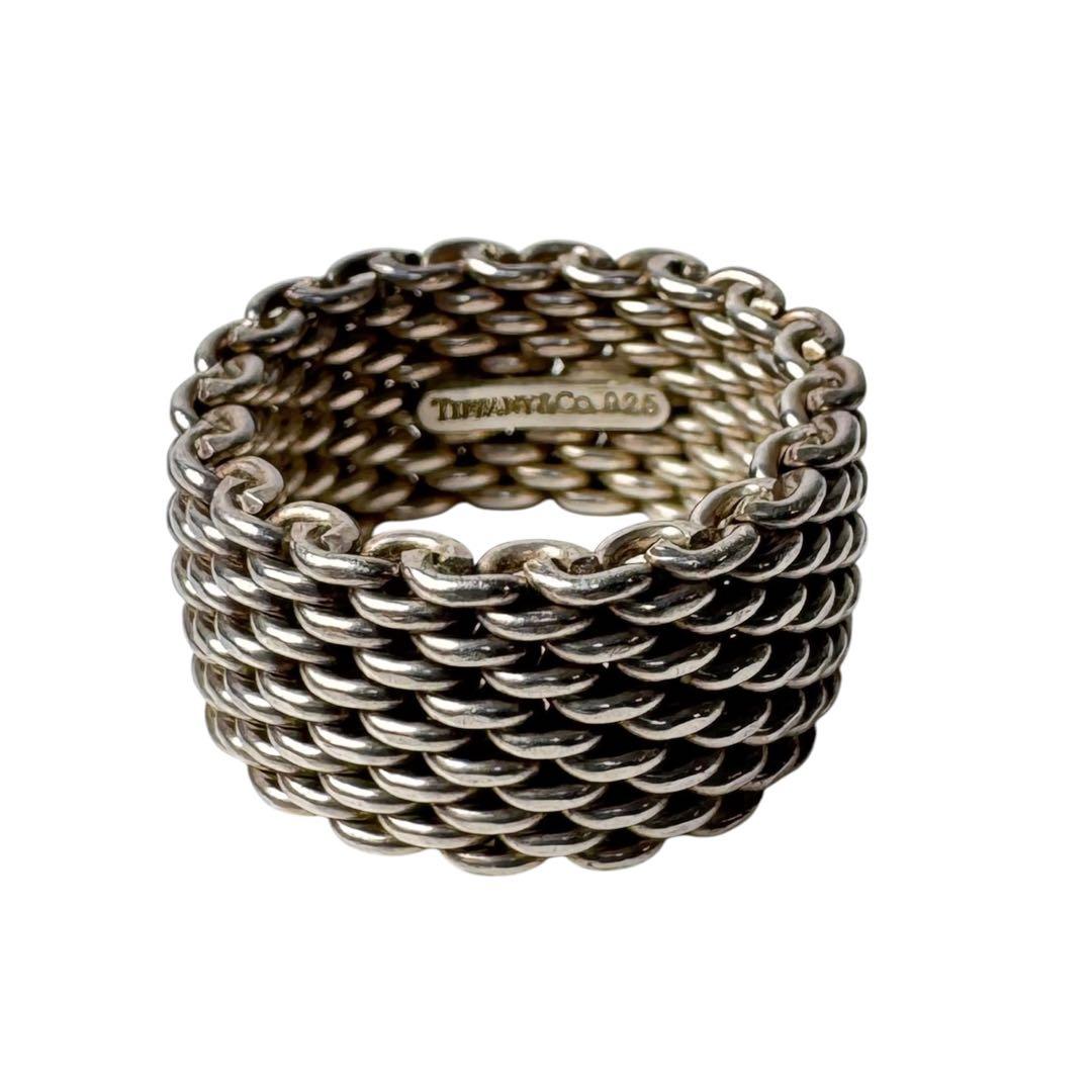 Tiffany & Co Somerset Mesh Ring Silver — view 2