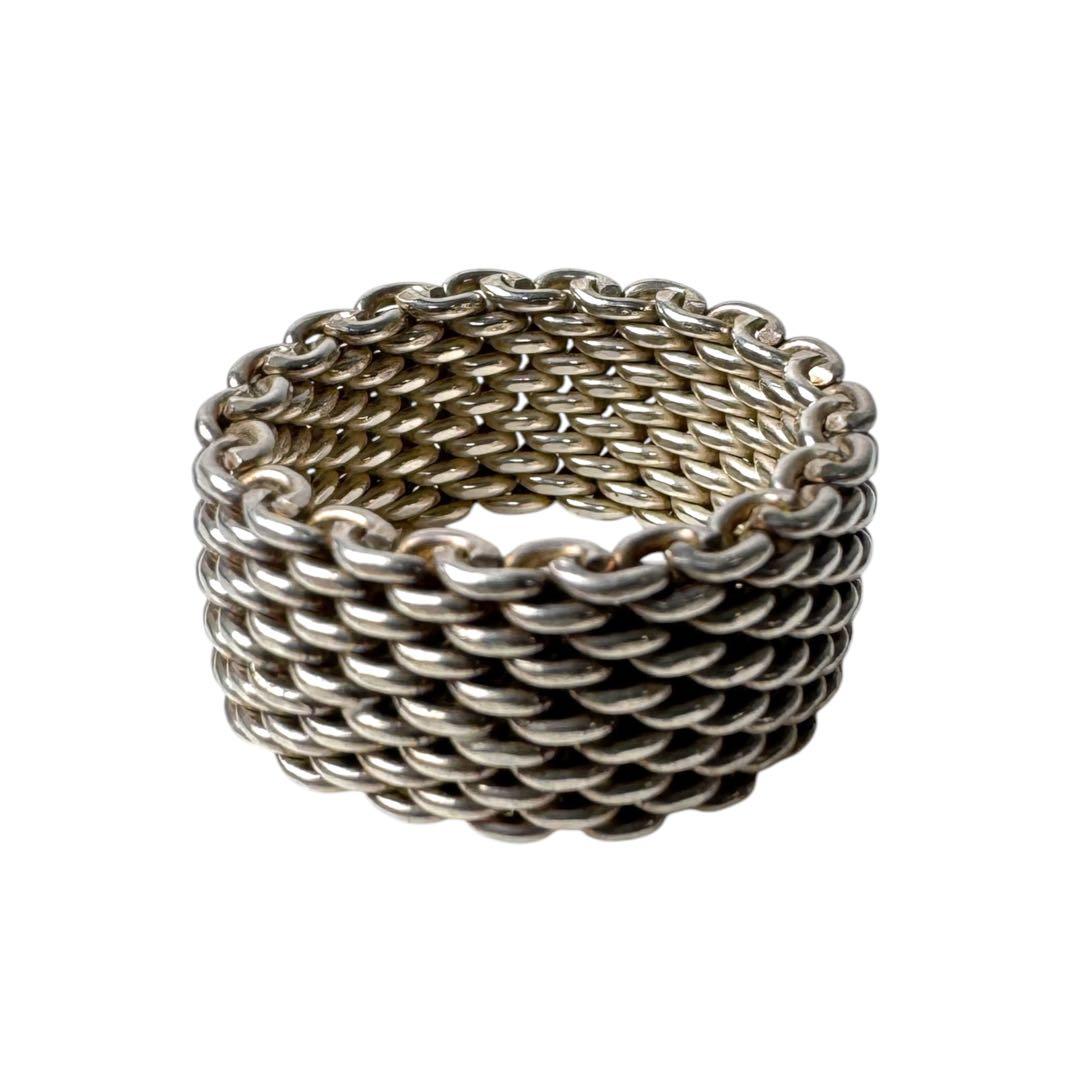 Tiffany & Co Somerset Mesh Ring Silver — view 3