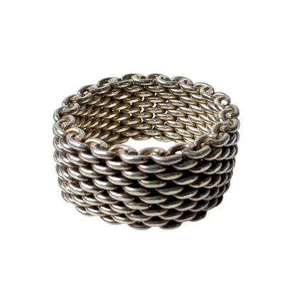 Tiffany & Co Somerset Mesh Ring Silver — view 3