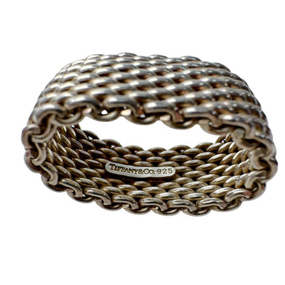 Tiffany & Co Somerset Mesh Ring Silver — view 4