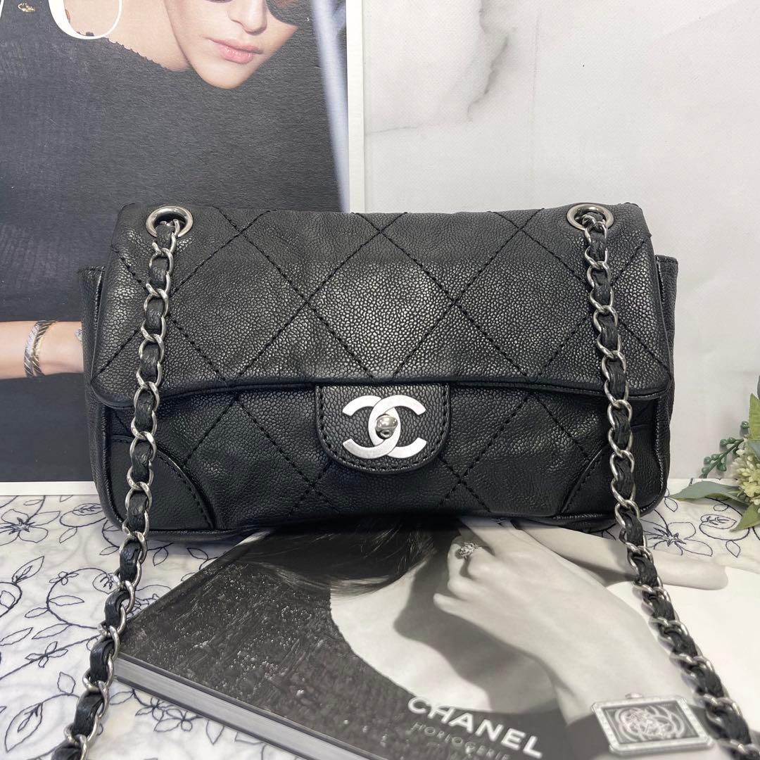 Chanel Caviar Leather Double Flap Shoulder — view 2