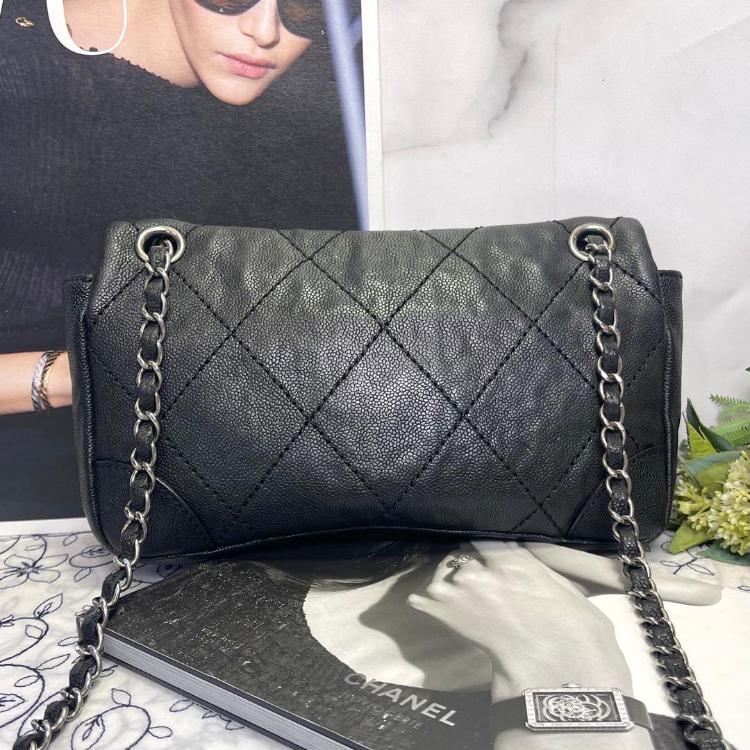 Chanel Caviar Leather Double Flap Shoulder — view 3