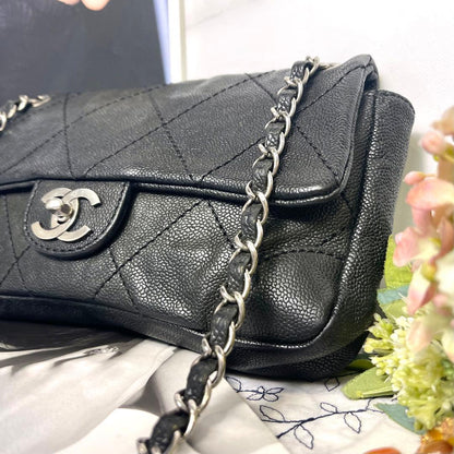 Chanel Caviar Leather Double Flap Shoulder — view 5