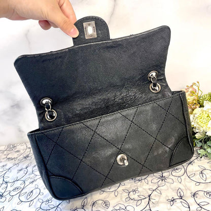 Chanel Caviar Leather Double Flap Shoulder — view 9