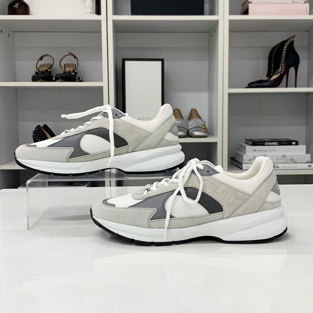 Celine Mesh Suede Logo Sneakers — view 2
