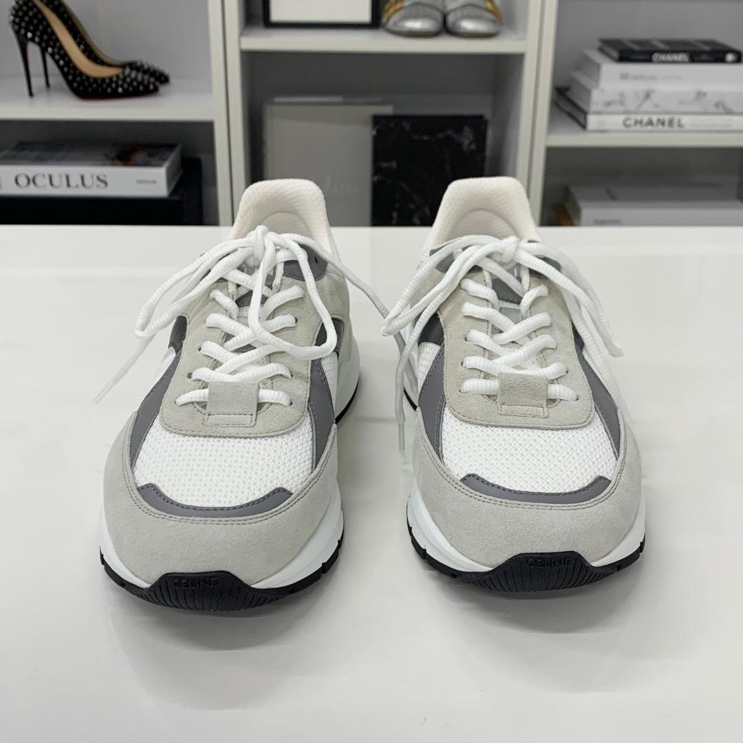 Celine Mesh Suede Logo Sneakers — view 4