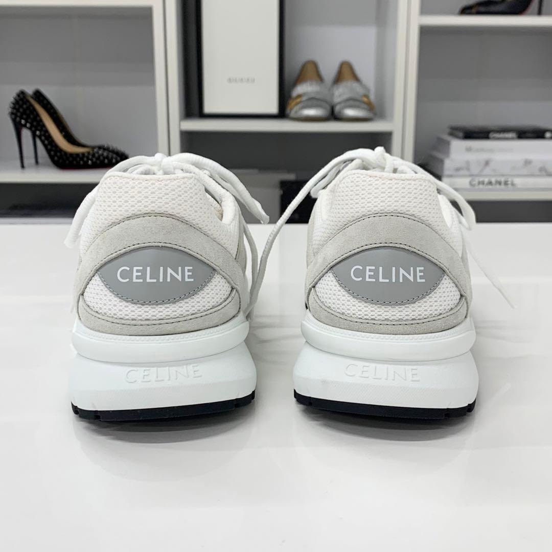 Celine Mesh Suede Logo Sneakers — view 6