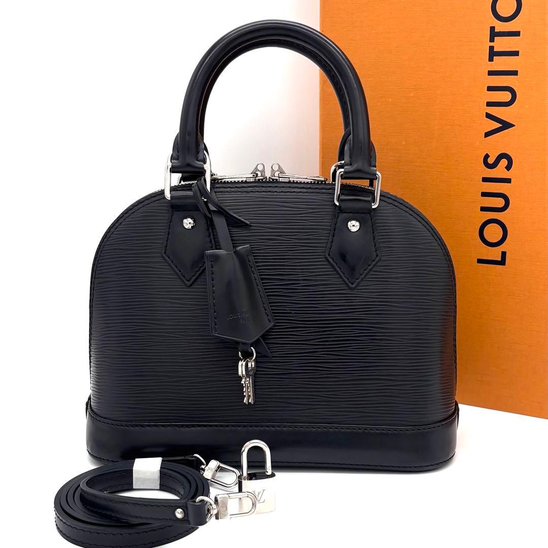 Louis Vuitton Epi Alma BB 2-Way Shoulder Bag Black