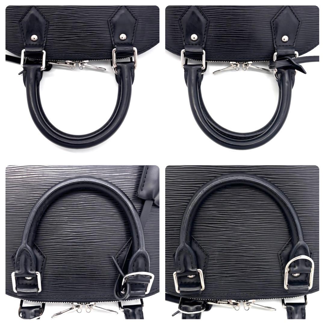 Louis Vuitton Epi Alma BB 2-Way Shoulder Bag Black — view 7