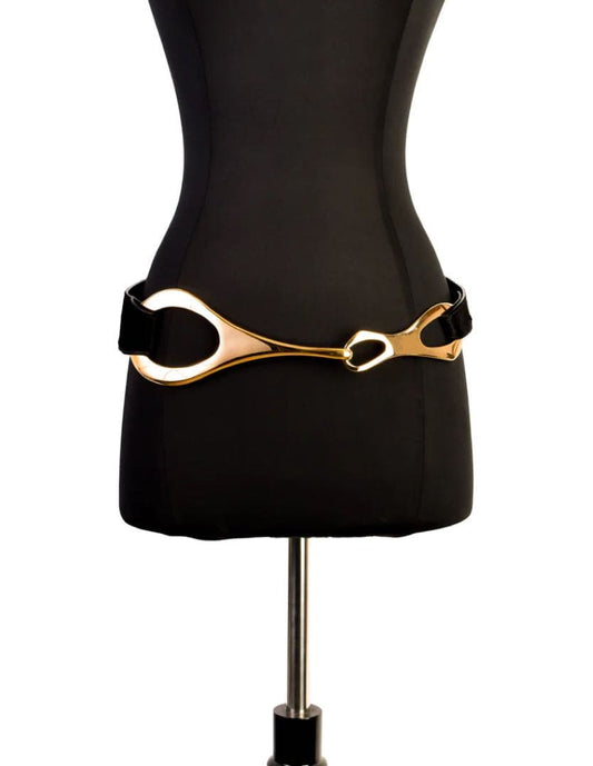 Gucci Tom Ford Era Horsebit Buckle Calf Hair Leather Belt