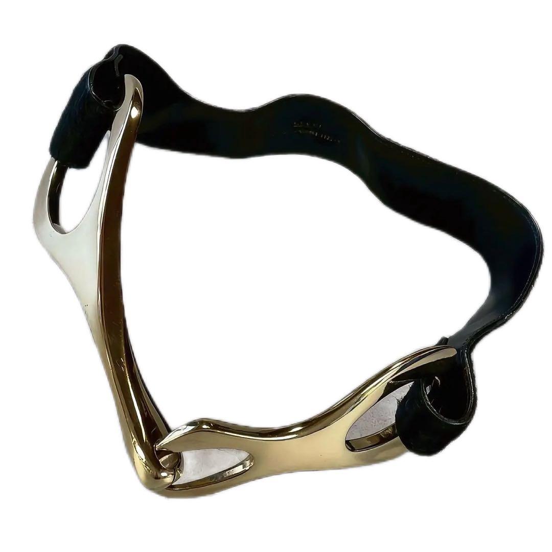 Gucci Tom Ford Era Horsebit Buckle Calf Hair Leather Belt — view 2