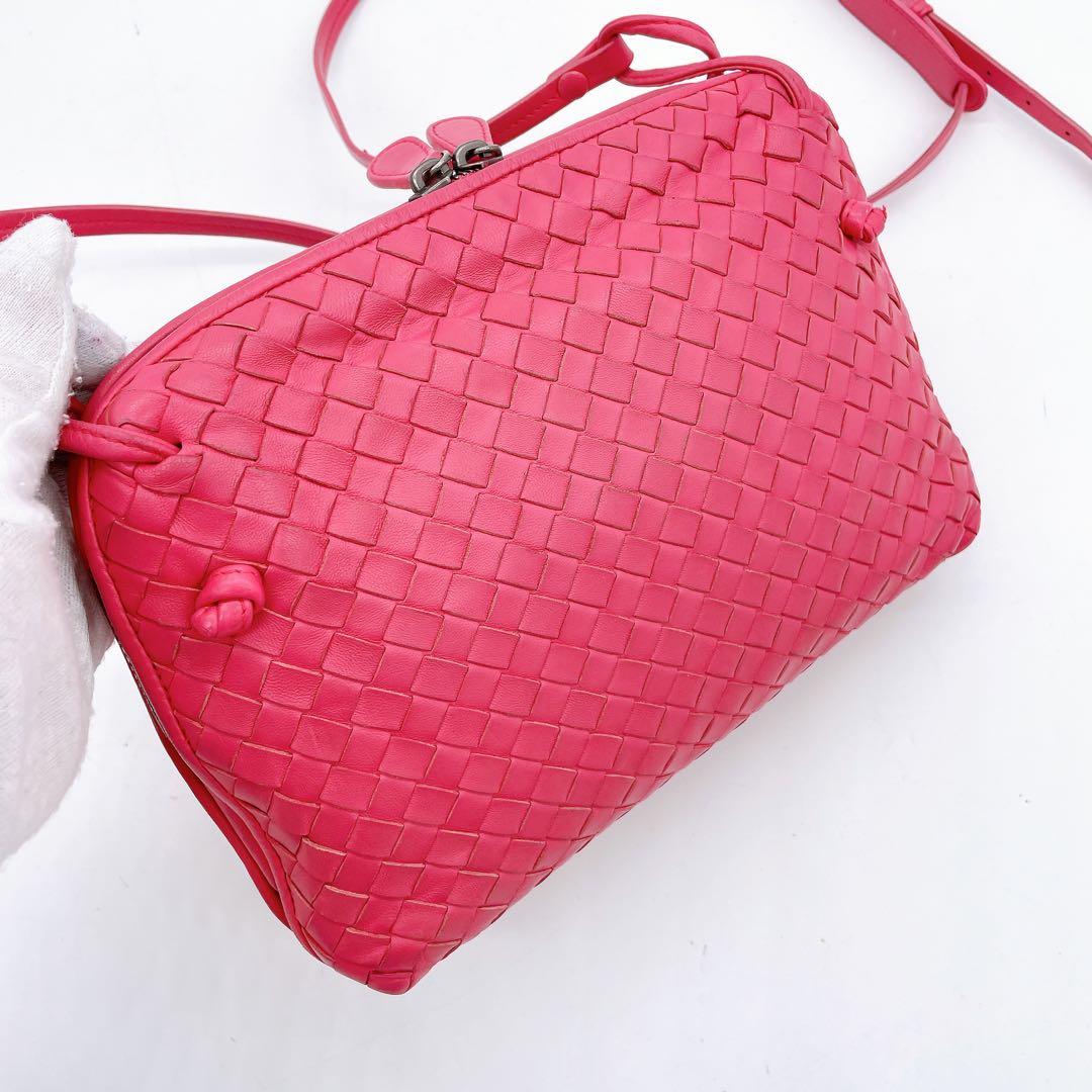 Bottega Veneta Shoulder Bag Intrecciato Pink Mirror
