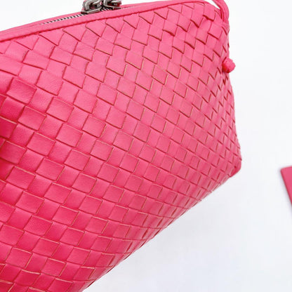 Bottega Veneta Shoulder Bag Intrecciato Pink Mirror