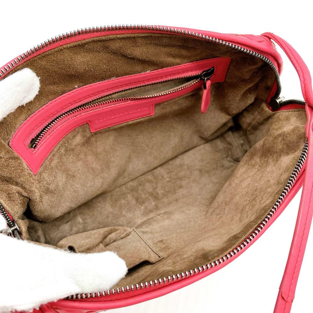 Bottega Veneta Shoulder Bag Intrecciato Pink Mirror