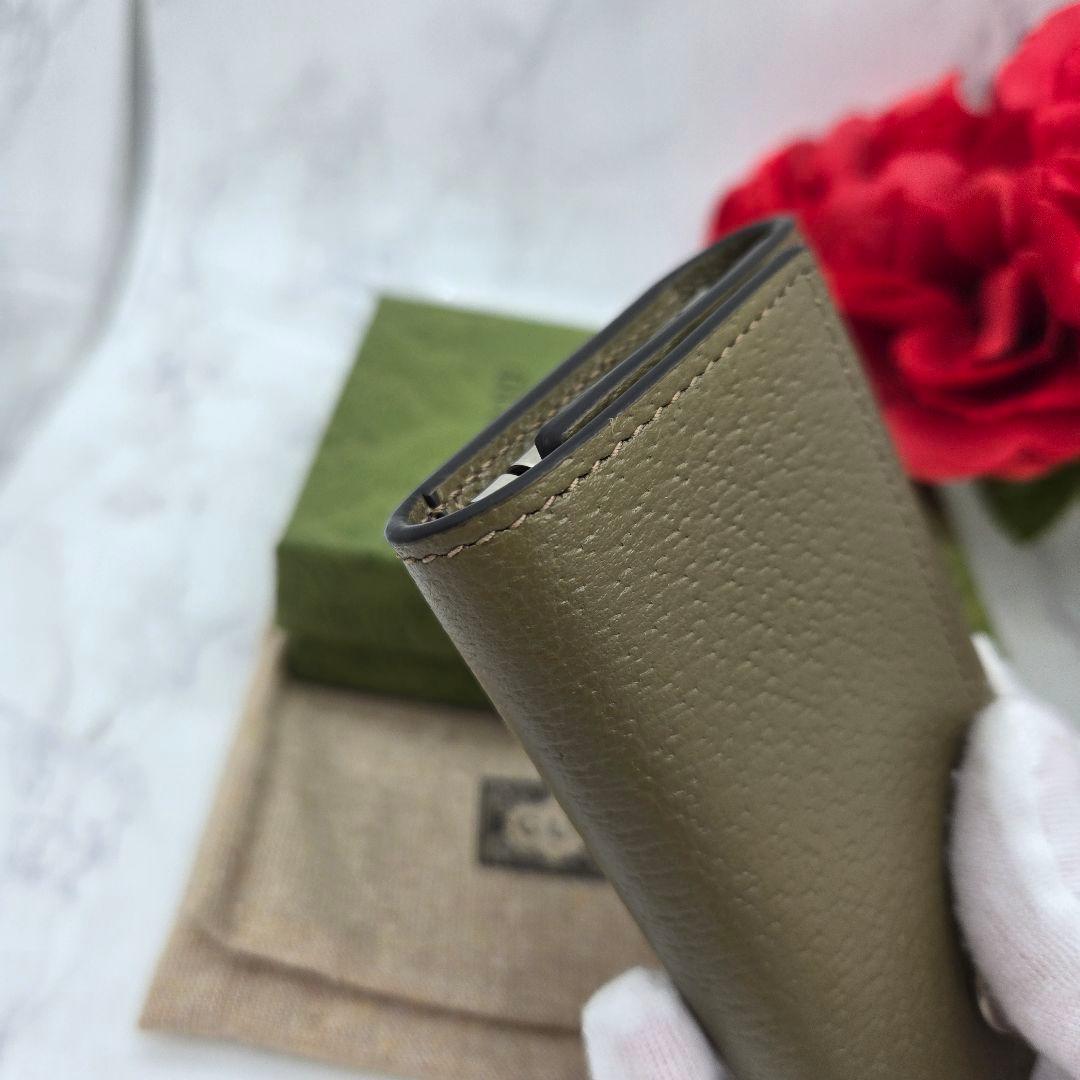 Gucci Key Case 6 GG Marmont Khaki Key Holder — view 4