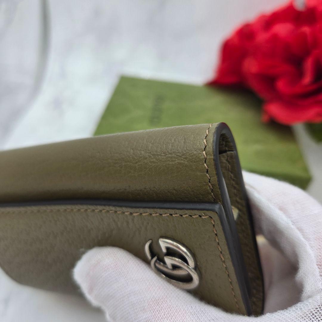 Gucci Key Case 6 GG Marmont Khaki Key Holder — view 6