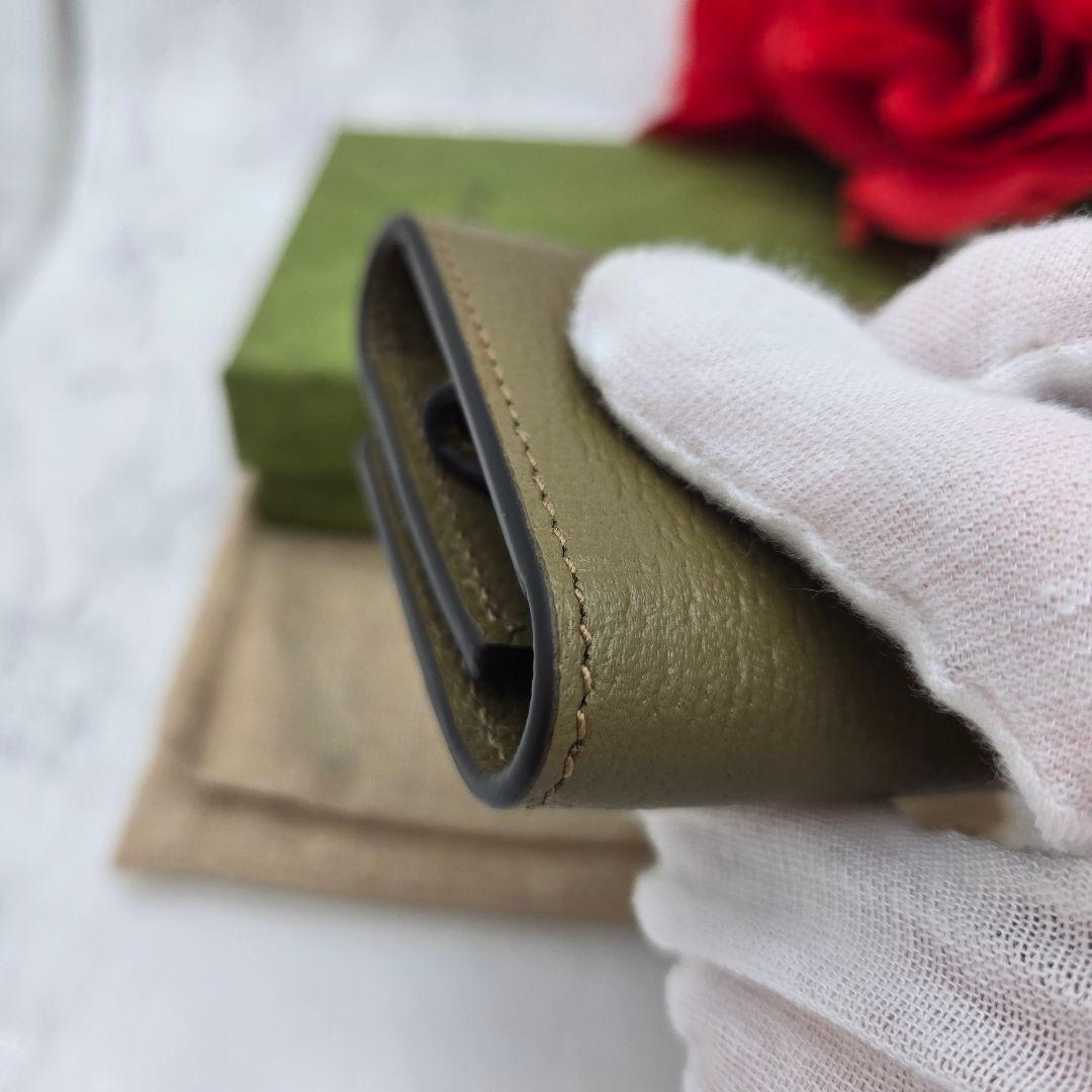 Gucci Key Case 6 GG Marmont Khaki Key Holder — view 7