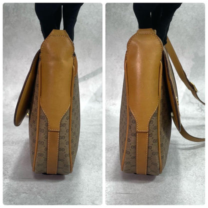 Gucci GG Shoulder Bag Brown Beige Logo Leather — view 7
