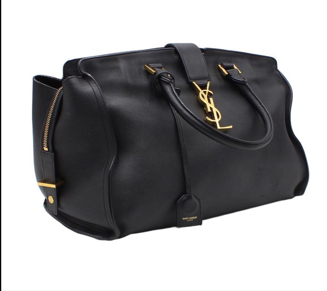 Saint Laurent Cabas Tote Leather Handbag — view 3