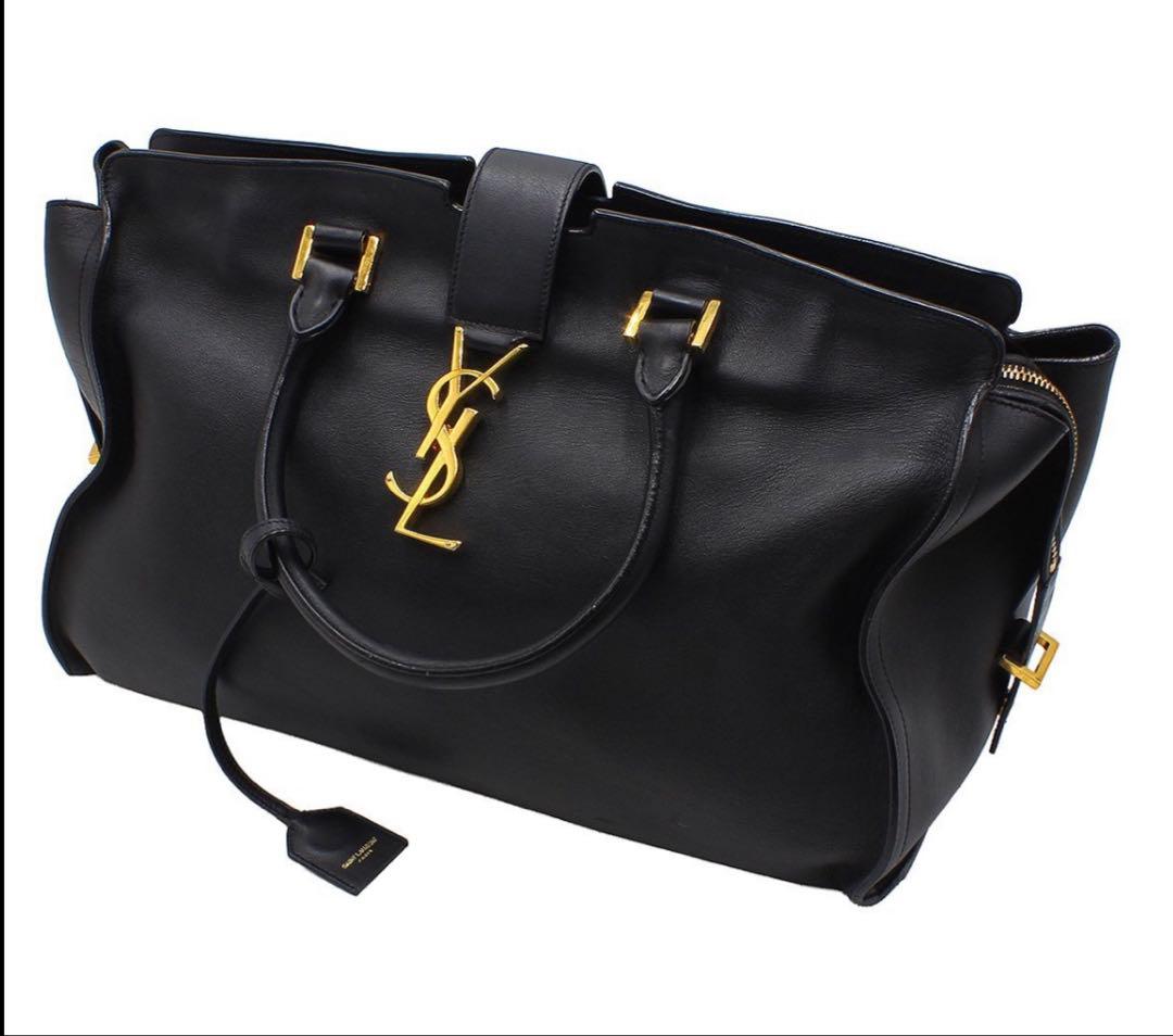 Saint Laurent Cabas Tote Leather Handbag — view 4