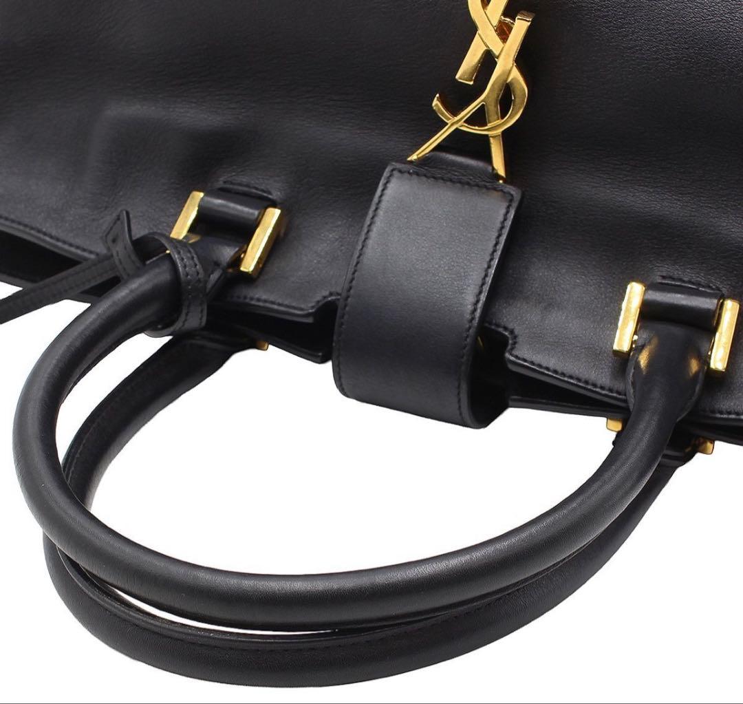 Saint Laurent Cabas Tote Leather Handbag — view 5