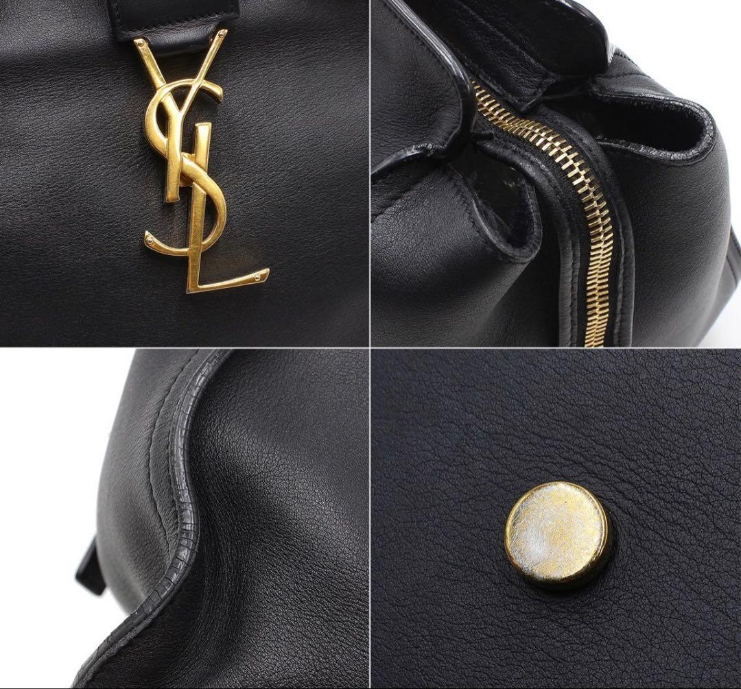 Saint Laurent Cabas Tote Leather Handbag — view 6