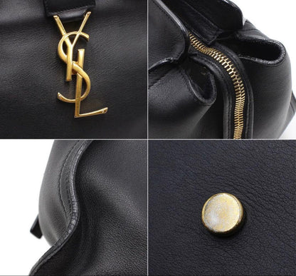 Saint Laurent Cabas Tote Leather Handbag — view 6