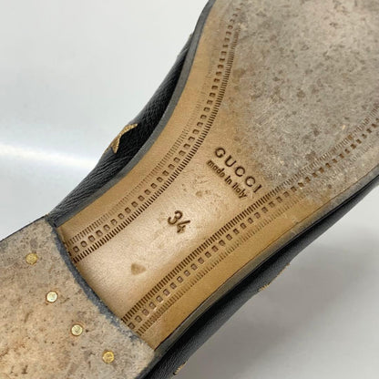 Gucci Horsebit Star Bee Embroidery Leather Loafers Black