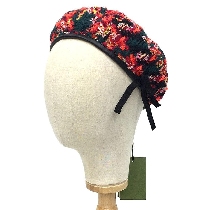 Gucci Beret Size S Tweed Hat Aq11449