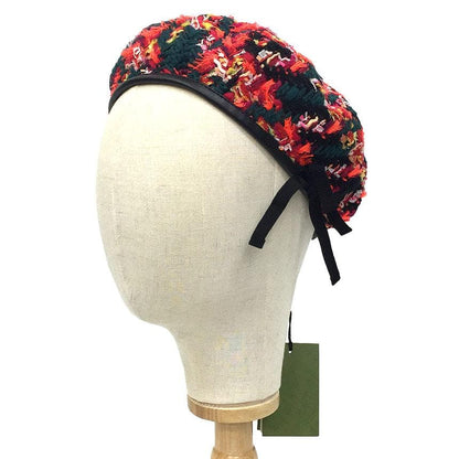 Gucci Beret Size S Tweed Hat Aq11449