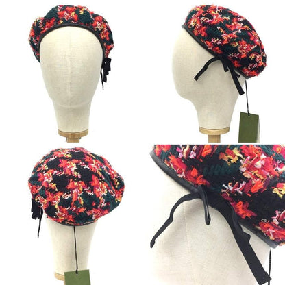 Gucci Beret Size S Tweed Hat Aq11449