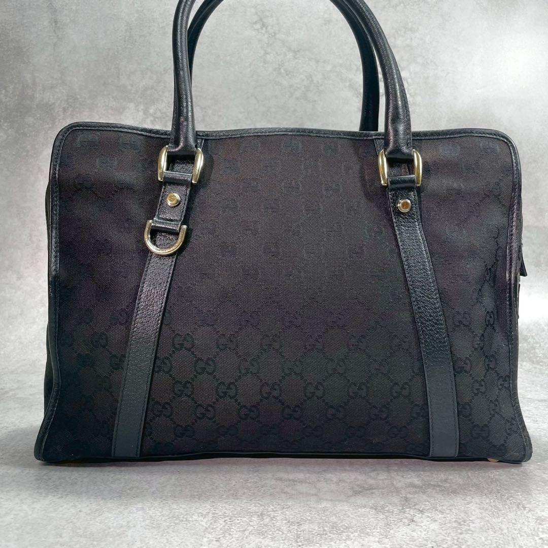 Gucci GG Tote Hand Black Logo Leather — view 2