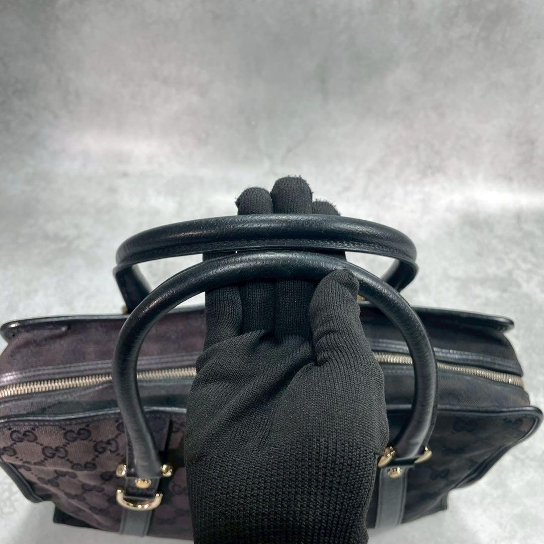 Gucci GG Tote Hand Black Logo Leather — view 4