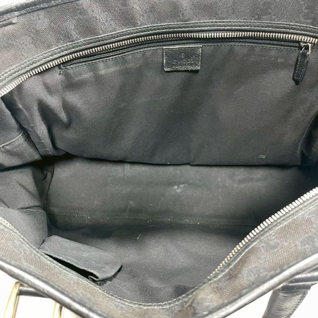 Gucci GG Tote Hand Black Logo Leather — view 5