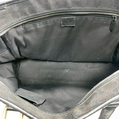 Gucci GG Tote Hand Black Logo Leather — view 5