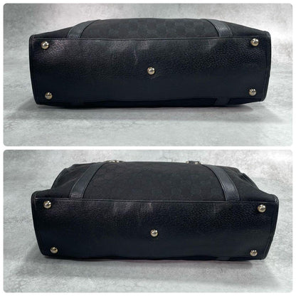 Gucci GG Tote Hand Black Logo Leather — view 8