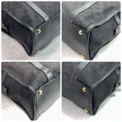 Gucci GG Tote Hand Black Logo Leather — view 9