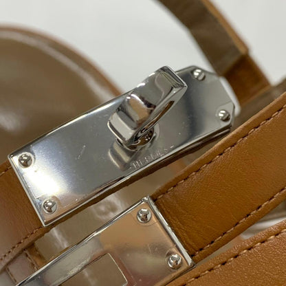 Hermes Leather Kelly Strap Sandals Brown — view 9