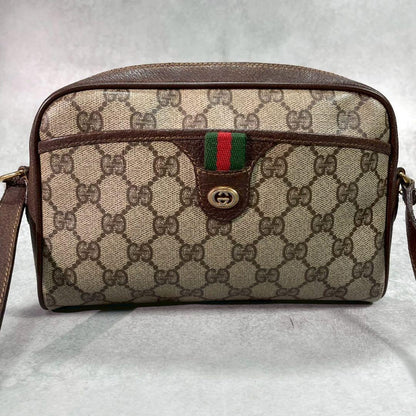 Gucci GG Sherry Line Shoulder Bag Brown Leather — view 2