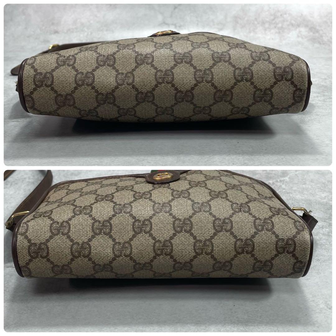 Gucci GG Sherry Line Shoulder Bag Brown Leather — view 8
