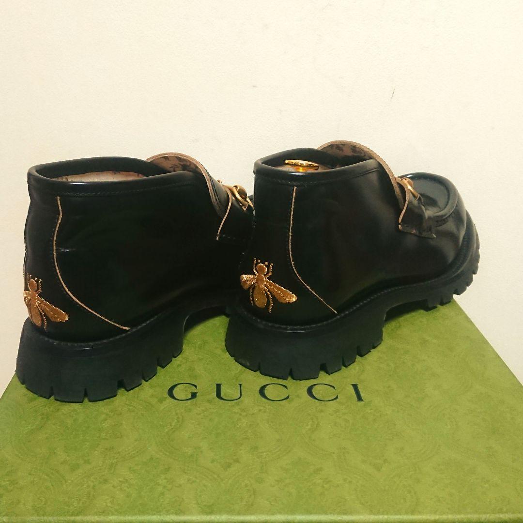 Gucci Horsebit Loafer Boots Lug Sole Black 8