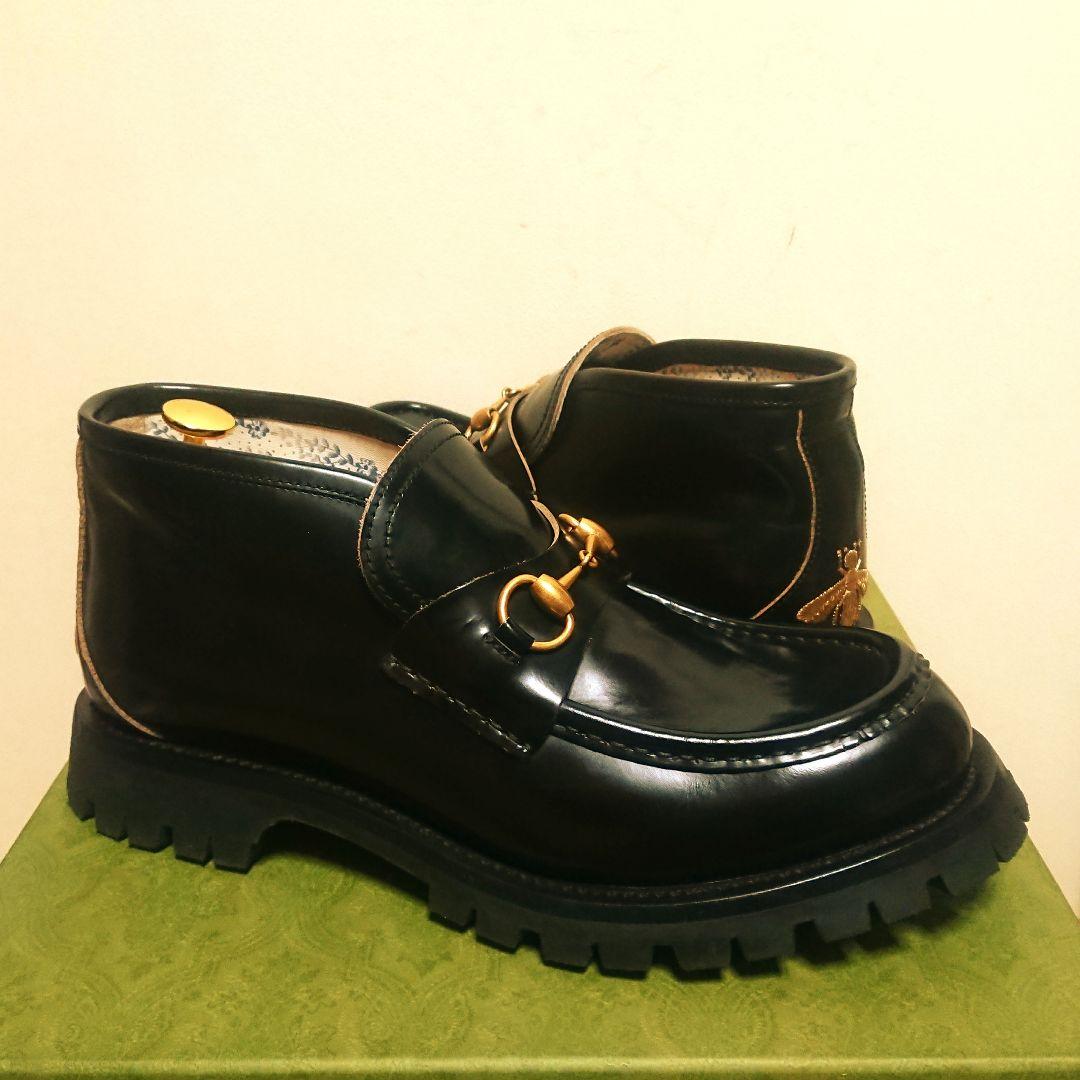 Gucci Horsebit Loafer Boots Lug Sole Black 8